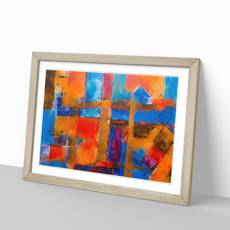 Abstract Vol.35 by S.Johnson - Framed Print, 24cm H x 33cm W x 2cm D, Oak Framed