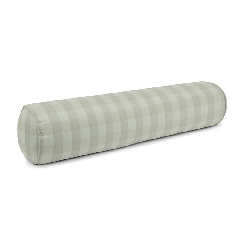 Unity Bolster Pillow Plaid Reversible Throw Pillow, Dune, 9" x 36"