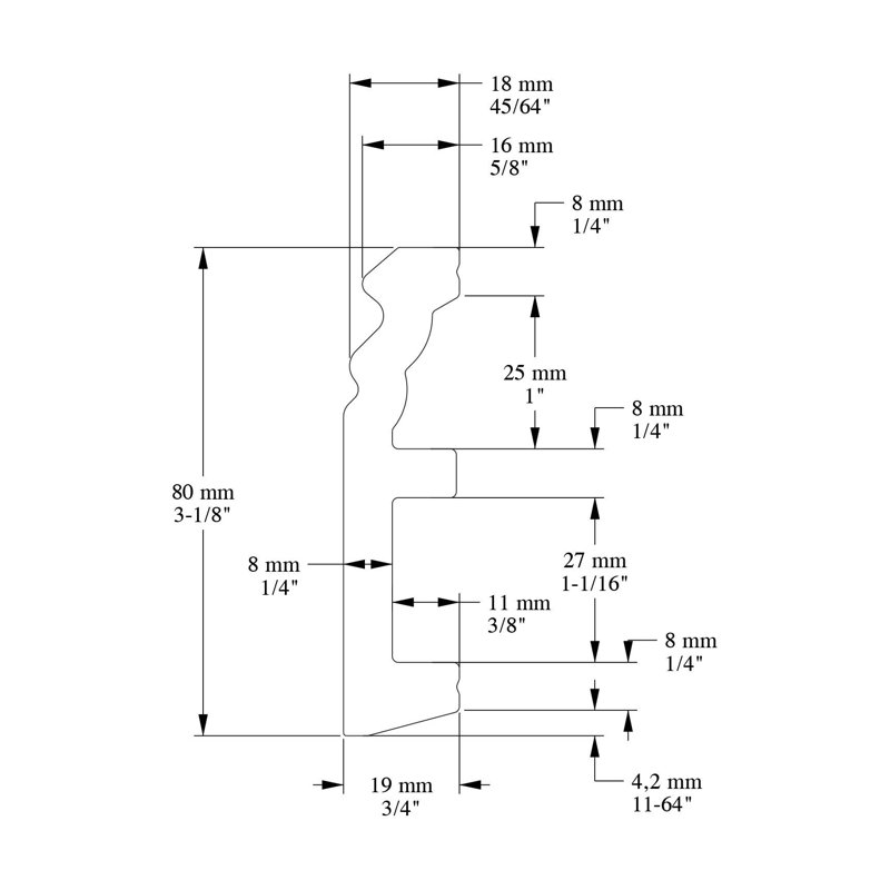 Couronne en plastique blanche de H 3 1/8 po x l 78 3/4 po x P 3/4 po