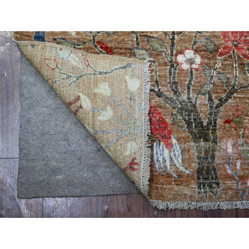 Tapis oriental brun en laine noué à la main 3 pi 0 po x 4 pi 9 po - MOA10288500