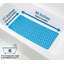Tapis de bain antidérapant en tpe bleu lac 30 x 17 po