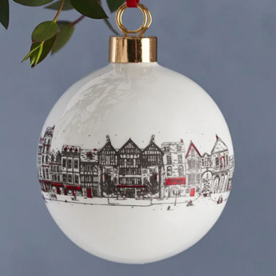 6cm Porcelain China Buildings & Architecture Bauble