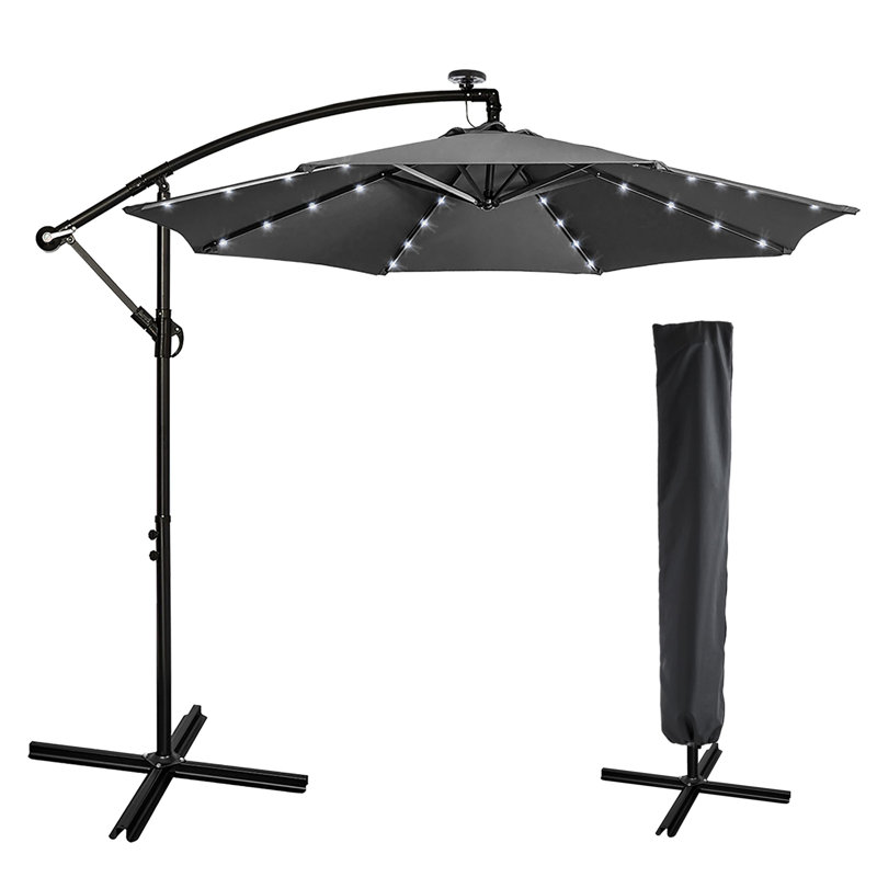 245cm Cantilever Parasol, Black