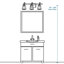Éclairage pour meuble-lavabo transitionnel à trois lumières-100013183