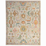Elan Hand Knotted Wool Oriental Area Rug in Azure