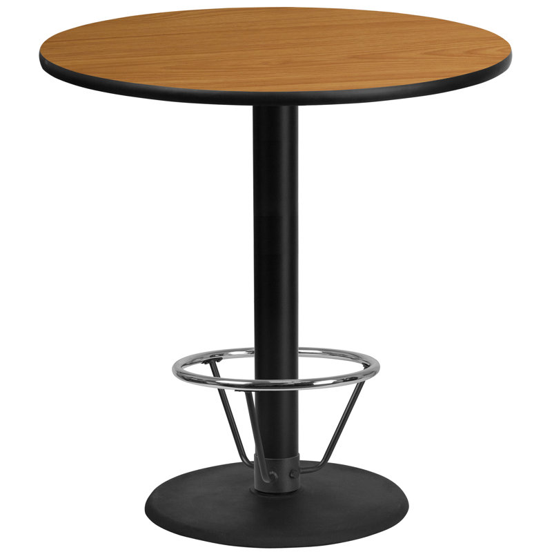 Basinger 24'' Round Laminate Table Top with 18'' Round Bar Height Table Base, 43.125" H x 42" W x 42" D, Natural