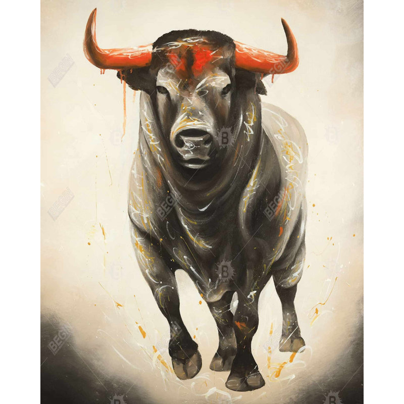 «Fierce Bull» sur toile