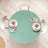 Ebern Designs Rhombus Print Fitted Round Tablecloth 45"- 56" Diameter Green Seafoam-366218979