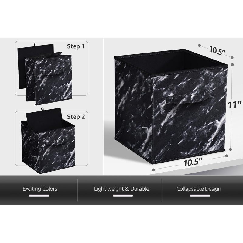 Panier d'organisation pliable en cubes Sorbus, Noir