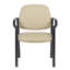 Chaise d'invité Theo avec structure en acier moderne, vinyle antimicrobien beige-118318977