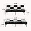 Canapé-lit futon convertible en velours à carreaux de 161,5 cm avec dossier réglable