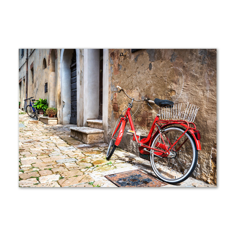 Red Bicycle - Wrapped Canvas Print