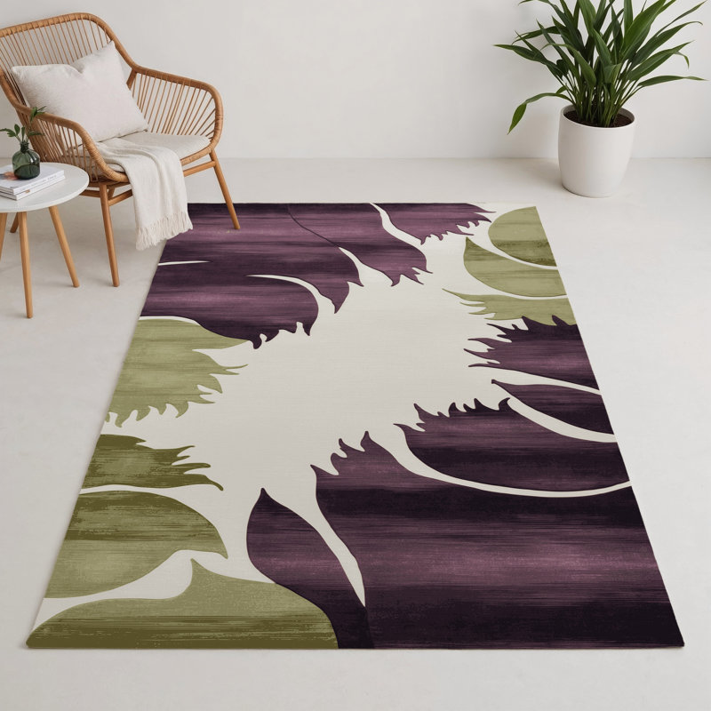 Tapis intérieur et extérieur brun Watercolor, Rectangle 9 pi x 12 pi