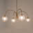 Orlondo 4 Light Sputnik Round Chandelier with  Seeded Glass, Gold Finish for Entryway