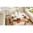 5Pcs Dining Set With 4 Upholstered Chairs-44707359-44707346