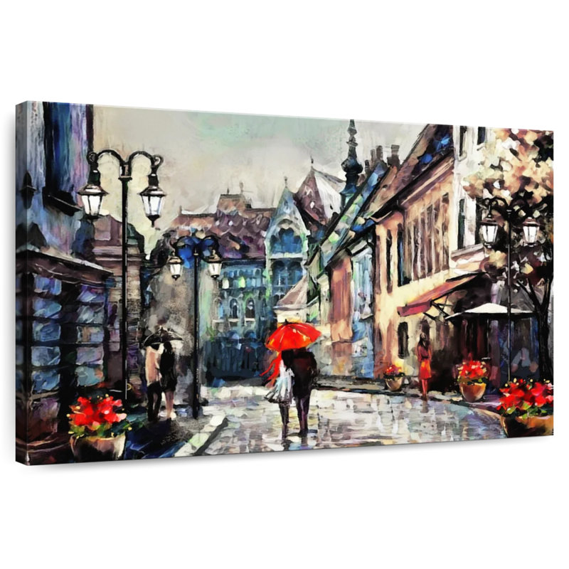 Couple de sirécis sous un parapluie, H 20 po x l 30 po