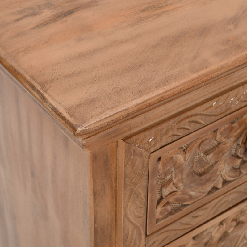 Cassanora Solid Wood Drum End Table
