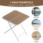 Ensemble repas 5 pièces pour l'extérieur avec 4 chaises empilables en PP et table carrée pliante