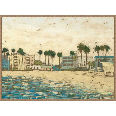 «Beach Coast No. 1» par Megan Meagher, reproduction d'art sur toile encadrée