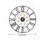24Inch Classic Black Metal Decorative Non-Ticking Wall Clock