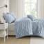 Ensemble d'édredon tissé 4 pièces très grand et très grand Bailey Blue Diamond Pucker-110406105-110406106