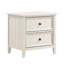 Table de chevet classique avec rangement à 2 tiroirs blancs inclus