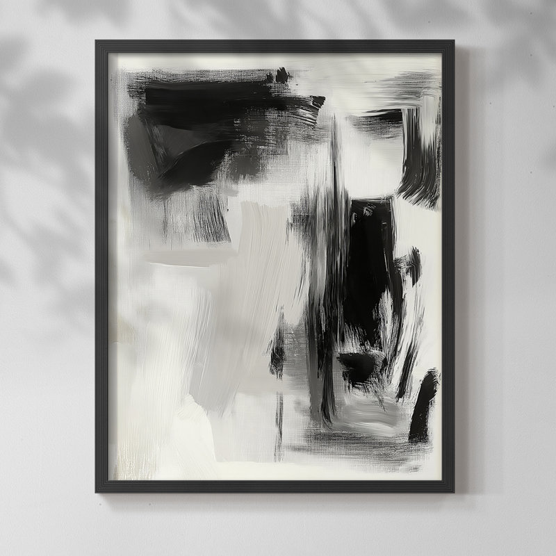 "ABSTRACT Series DCCLxxIV" par J Paul, Noir, noir, noir, noir, H 21 po x l 17 po