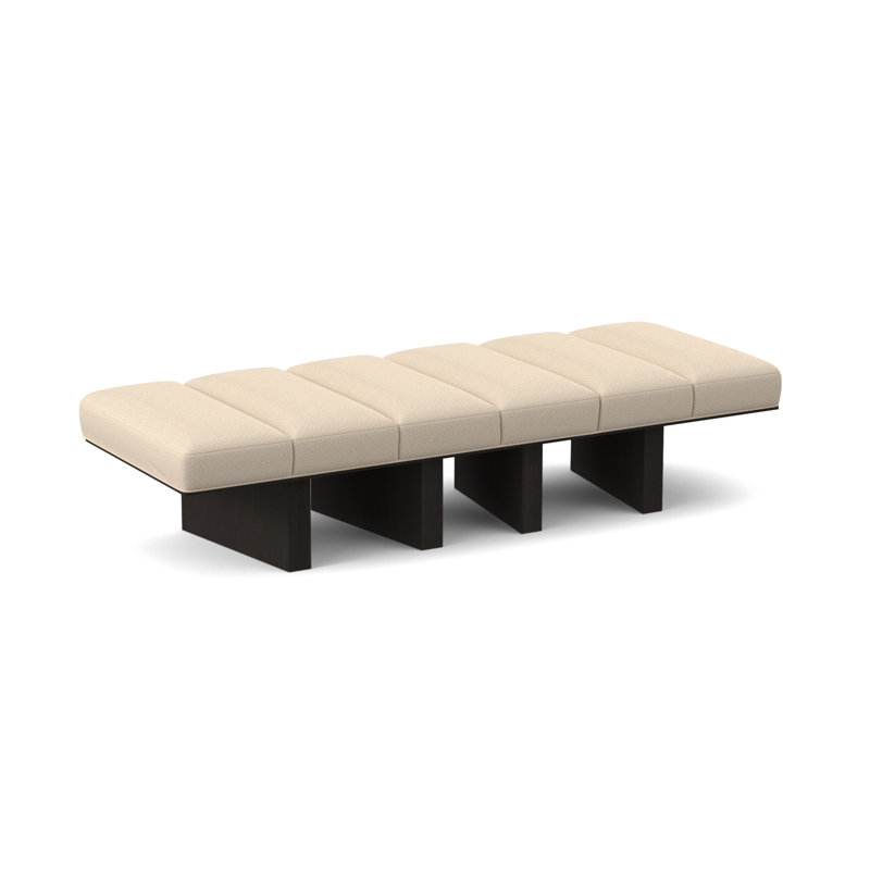 Banc rembourré Oblique, Espresso, Filigrane ivoire
