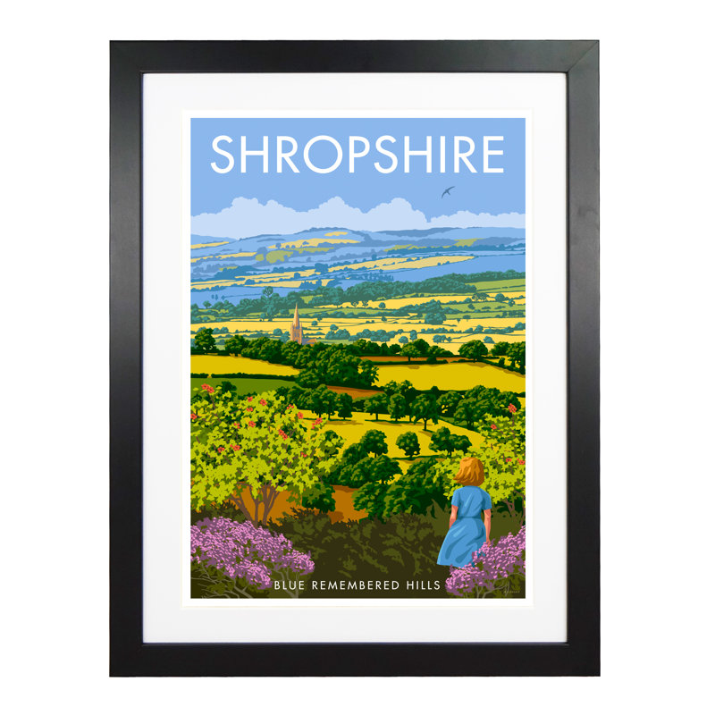 Shropshire by Stephen Millership - Print, Black, 54cm H x 44cm W x 2.2cm D