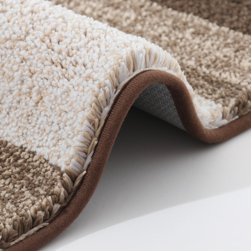 Ebern Designs Thick Bath Rugs Set For Bathroom Water Absorbent & Non-Slip, 32" L x 20" W, Brown