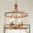 Gold Leaf Brass Lantern 4-light CHandelier