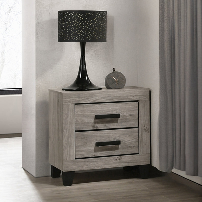 Paxton Wooden Nightstand with 2 Drawers
