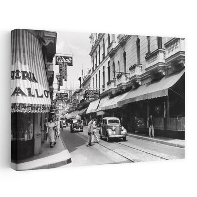 1930S 1940S Shopping Area San Rafael Avenue Havana Cuba Classic Retro Vintage Urban Architecture Wall Art