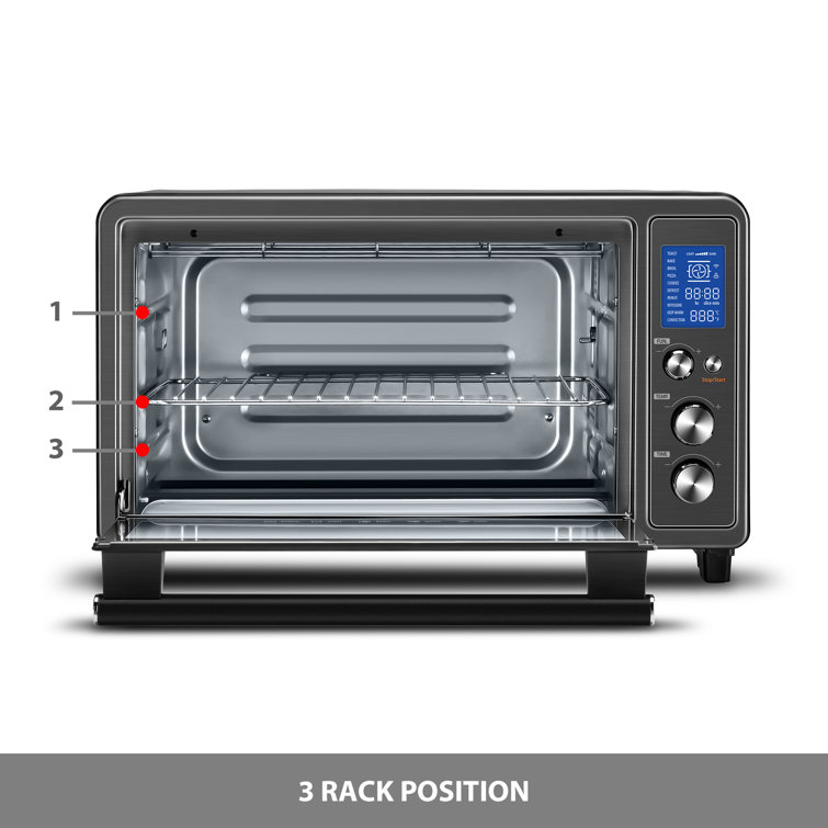 Toshiba Digital Convection Toaster Oven, Black Stainless