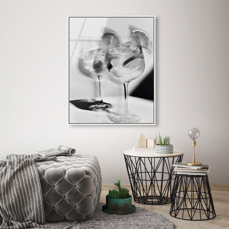 Phantom Pour Print, 31"H x 25"W, White Floater Frame