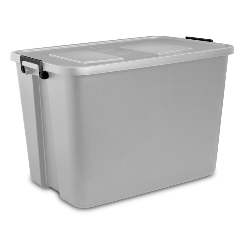 Bac à loquet Sterilite 32 gallons, bac de rangement empilable, couvercle verrouillable, contenant pour rangement sous-sol, garage