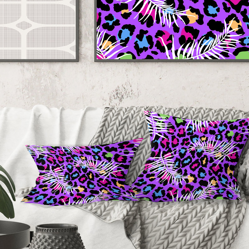 Coussin lombaire en fourrure de leopard