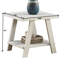 Table de bout bicolore en noyer vieilli et gris avec espace dans les tons-2122306401-2122306402