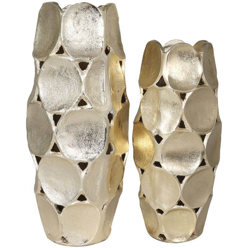 Elyjah Aluminum Table Vase, Gold