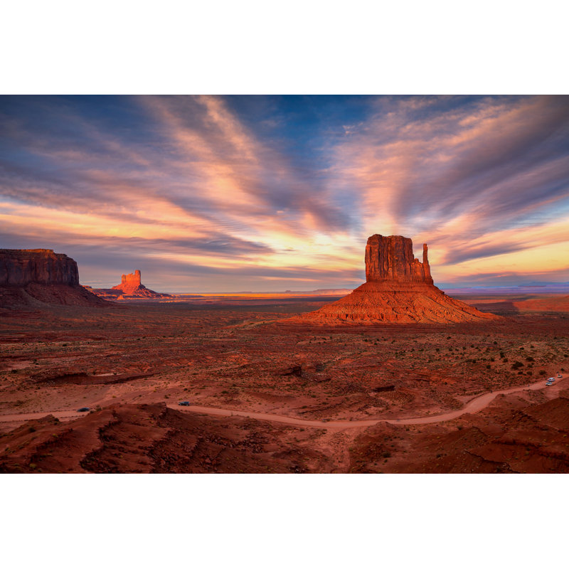 Sunset View At Monument Valley, Arizona, USA - Wrapped Canvas Print, 30cm H x 46cm W x 3.8cm D