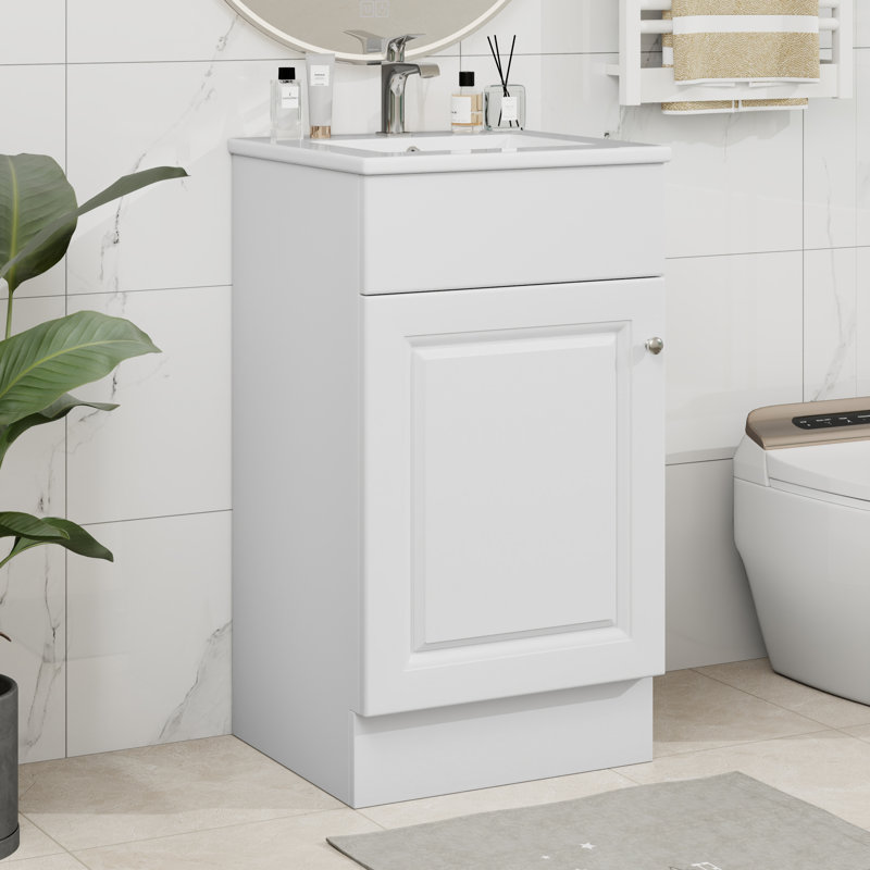 Hawi 18" Bathroom Vanity, White