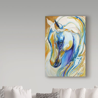 Duniya «Arabian Abstract», reproduction de peinture à l'acrylique sur toile tendue