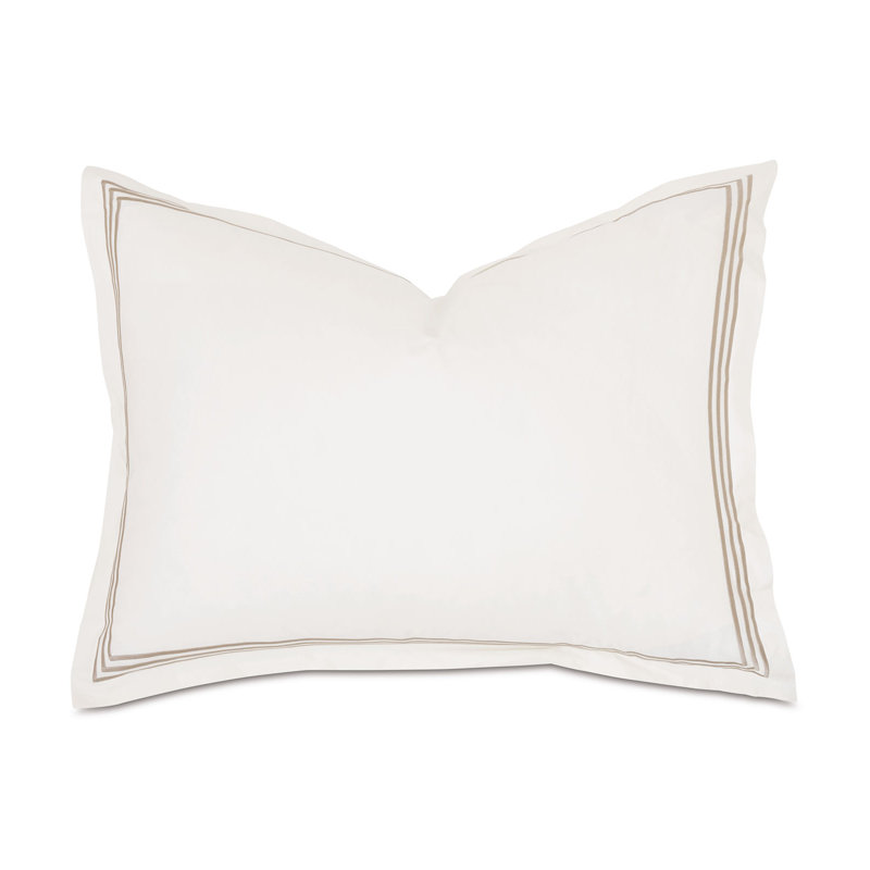 Tessa Cotton Sham Set, Ivory/Sable, Standard, Multi-stripe