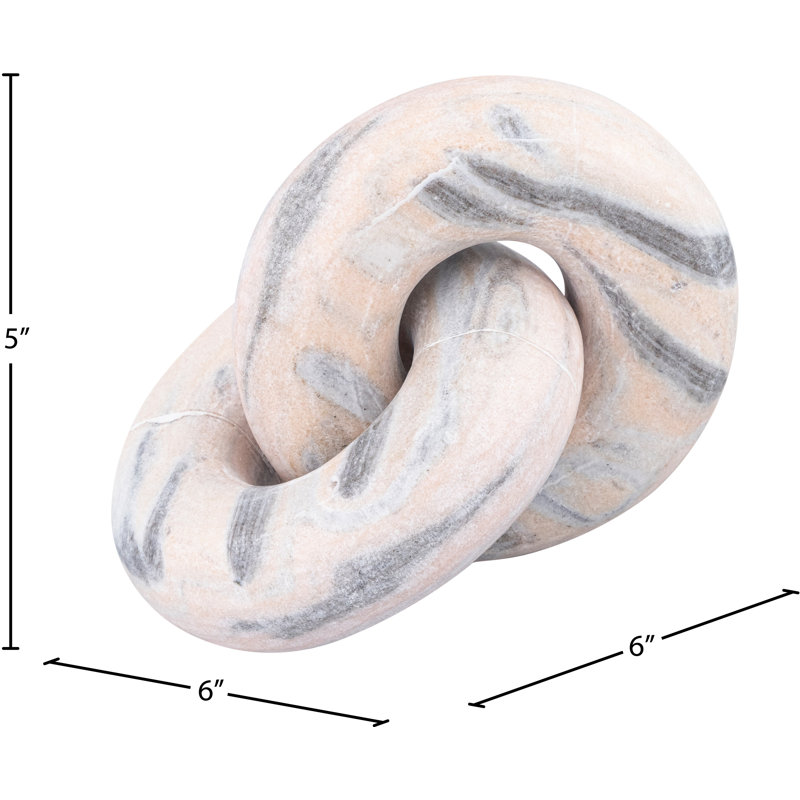 Knot Marble Decorative Object, Pink