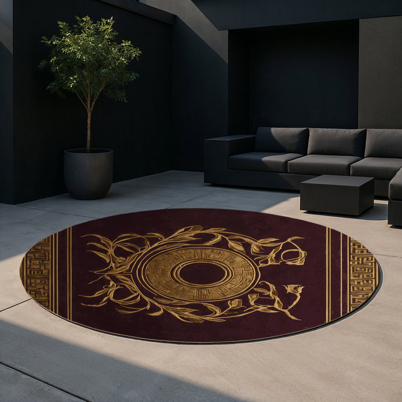 Artisan Crest Indoor And Outdoor Area Rug, Round 5'