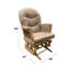 Fauteuil d'appoint oscillant en microfibre avec repose-pieds Benton
