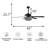 42'' Modern Black Crystal Ceiling Fan with 3 Lights, 5 Wood Blades, DC Motor, Dual Downrods for Living Room, Dining Room or Open-Concept Spaces-553410852-553410853