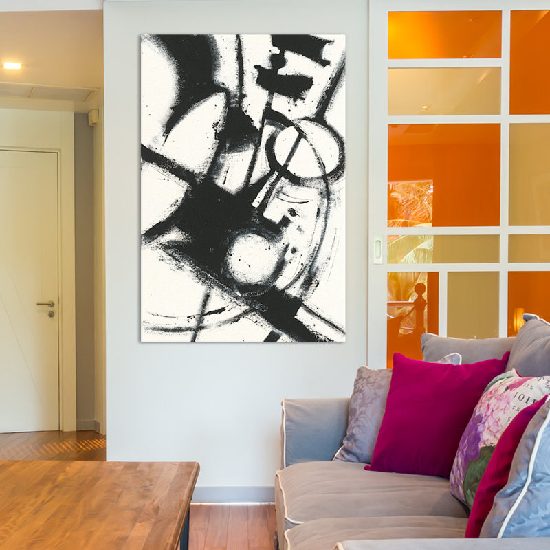 Expression abstraite II - impression, H 60 po x l 40po x P 1,5 po, Toile tendue