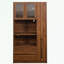 Armoire de cuisine avec étagère de rangement à plusieurs niveaux, 2 tiroirs et porte vitrée