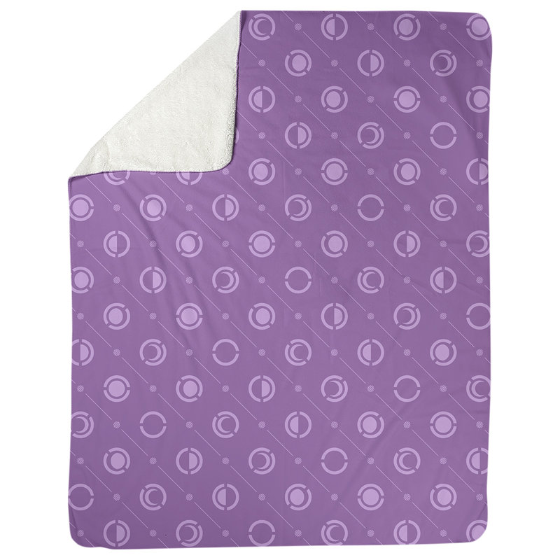 Couverture polaire moon phases, l 60 po x L 80 po, Violet